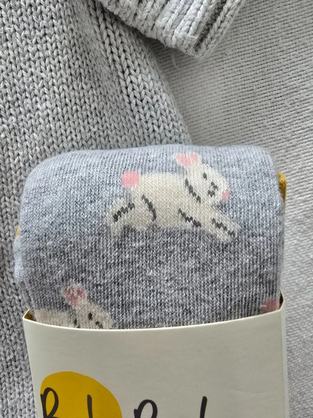 Size 2T Tea Collection Bunny Ear Sweater Dress & NWT Baby Boden Tights Set